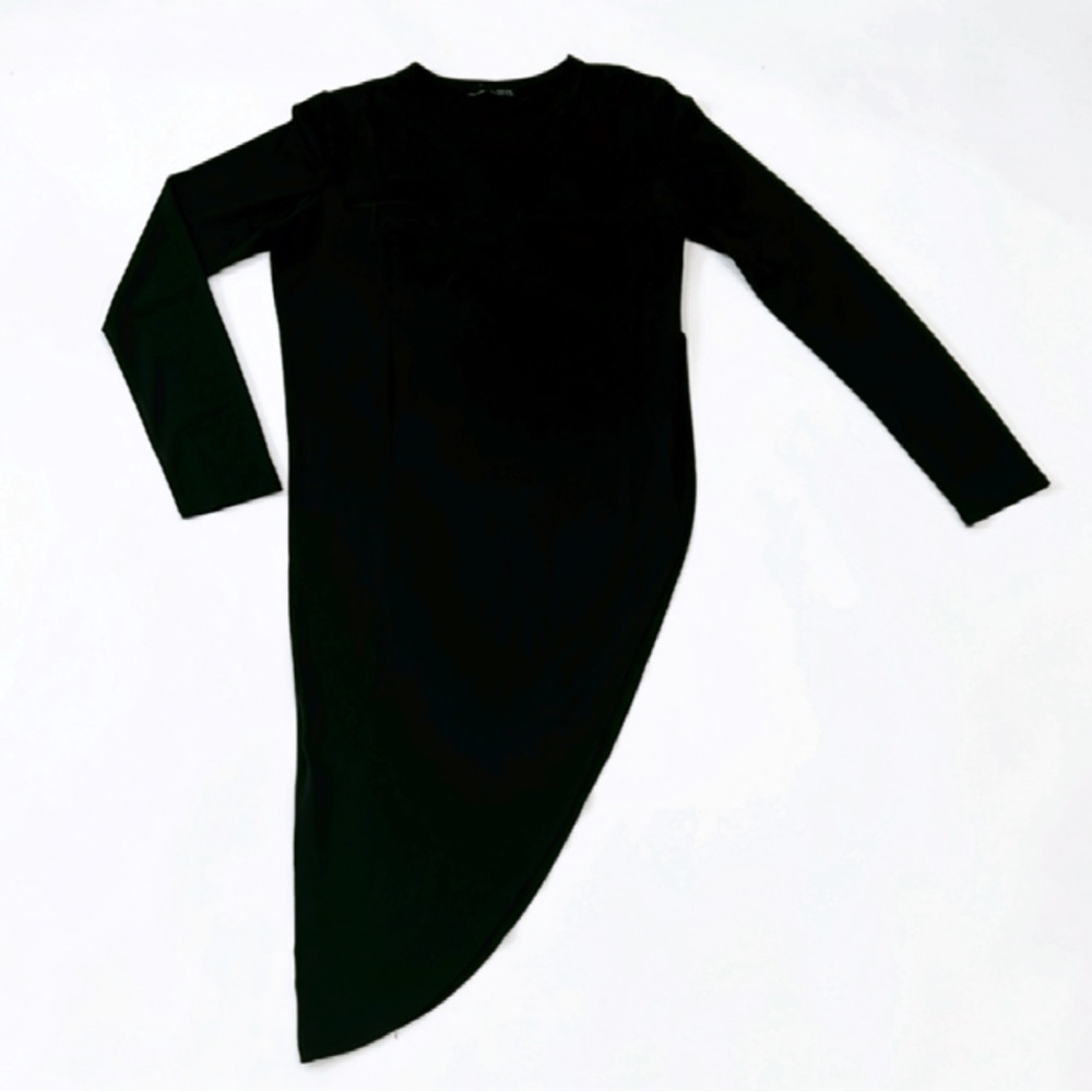 Asymmetrical Black Blouse